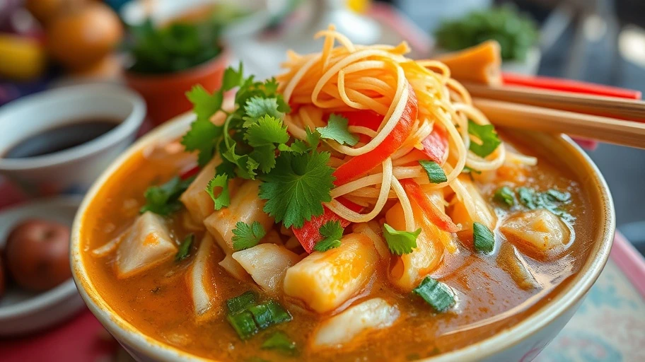 Món bún riêu cua thơm phức tại Sài Gòn