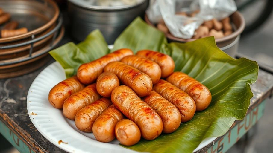 Nem chua Bình Định đang bày bán tại Sài Gòn