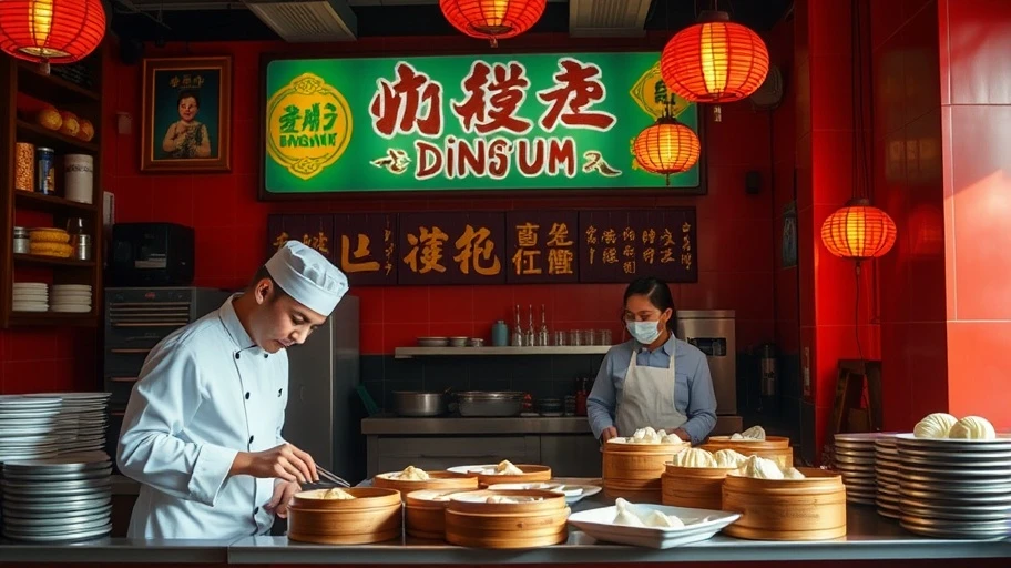 Nội thất và món dimsum chuẩn Hồng Kông tại Baoz Dimsum