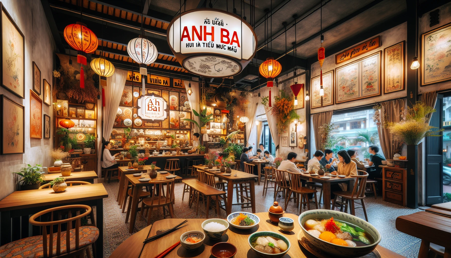 Quán Hủ Tiếu Mực Anh Ba tại Bình Thạnh.