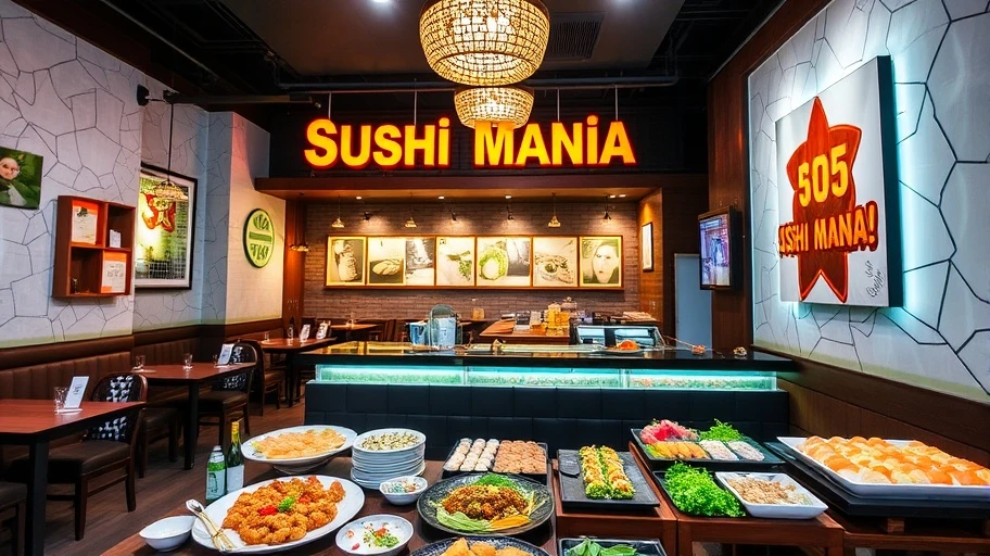 Sushi Mania ở Vũng Tàu với các món sushi ngon.