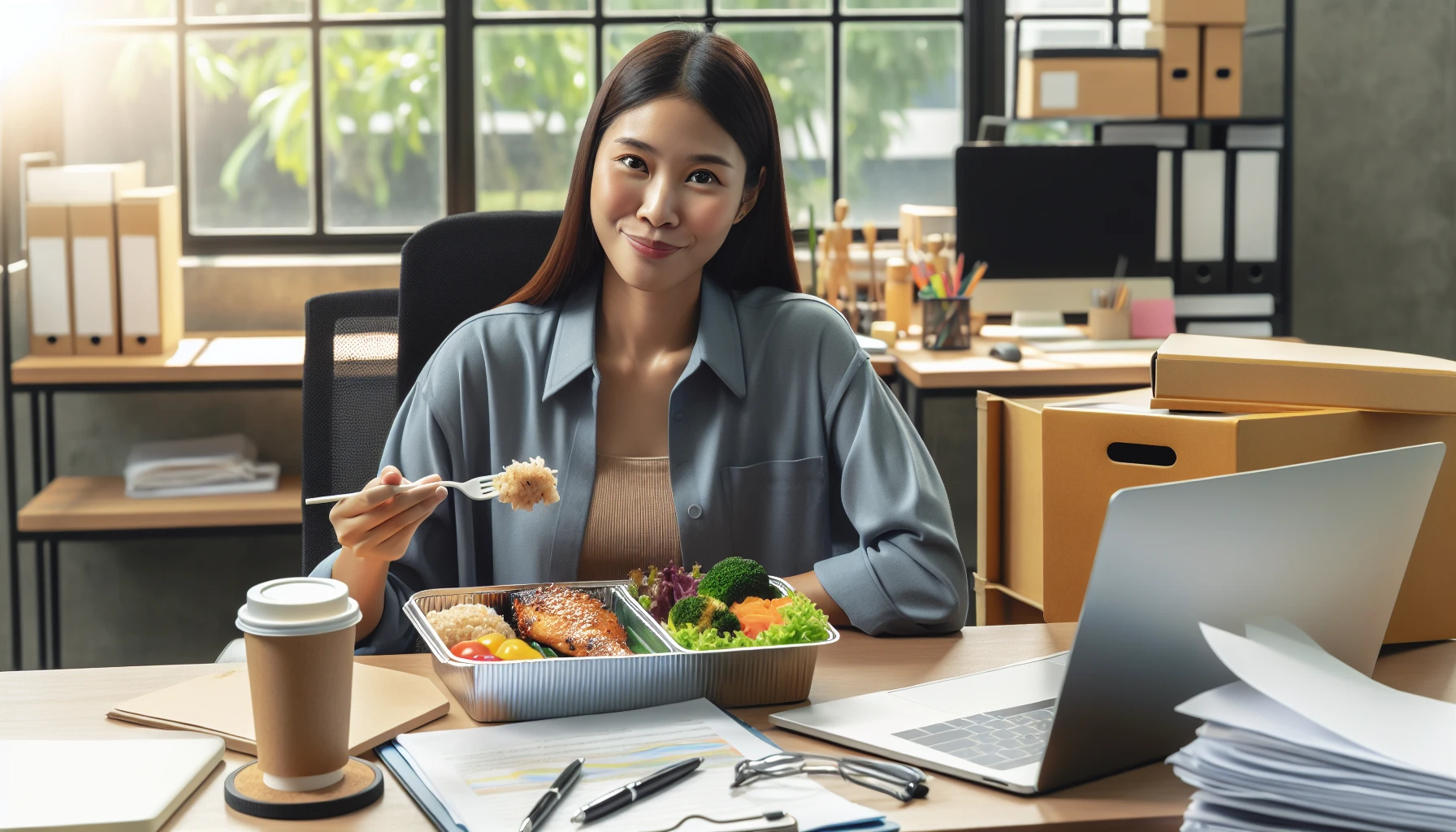 Tác động của bữa trưa văn phòng đến sức khỏe.