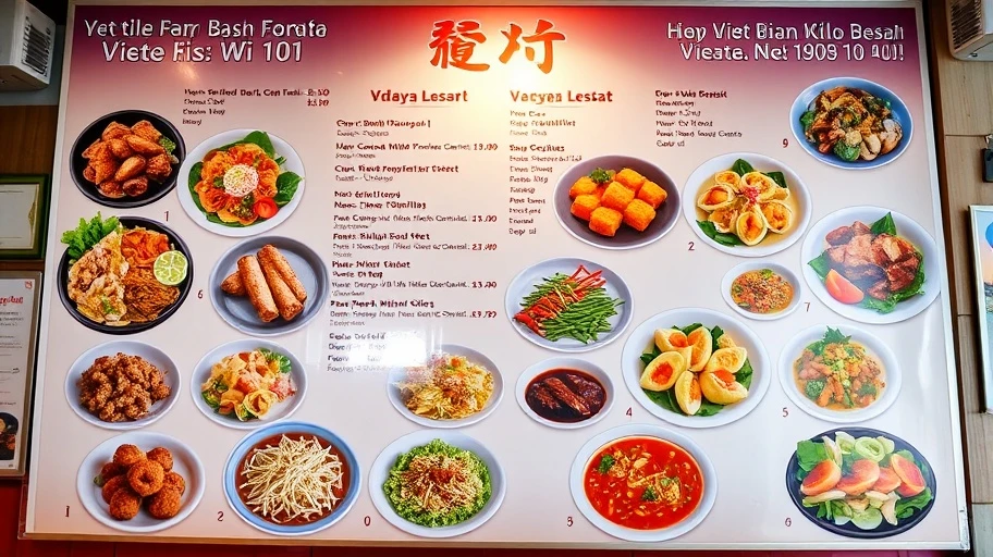 Thực đơn đa dạng tại Quán Ngon Dương Khuê.