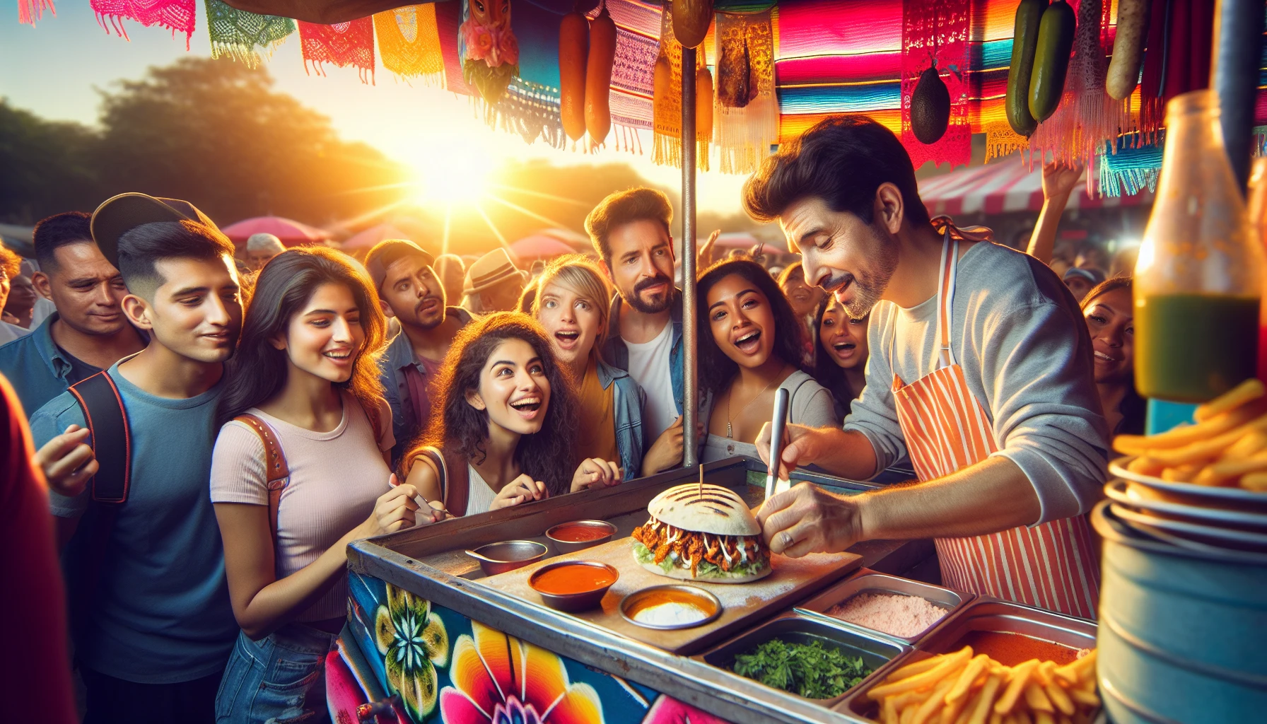 Torta Ahogada tại quầy hàng đường phố Mexico.