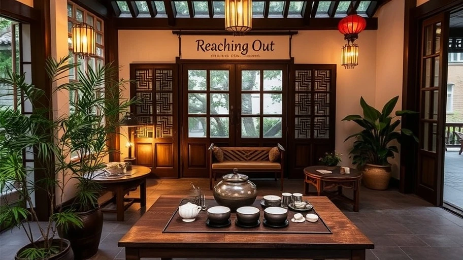 Trà và không gian tại Reaching Out Tea House, Hội An